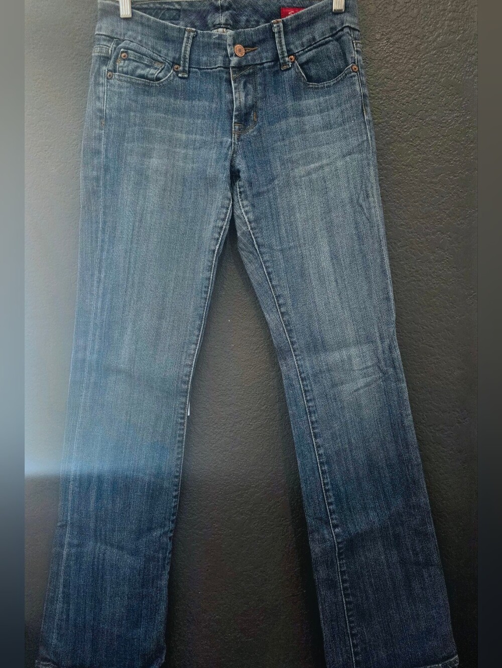 Seven7 Women's Blue Wide-Leg Flare Jeans